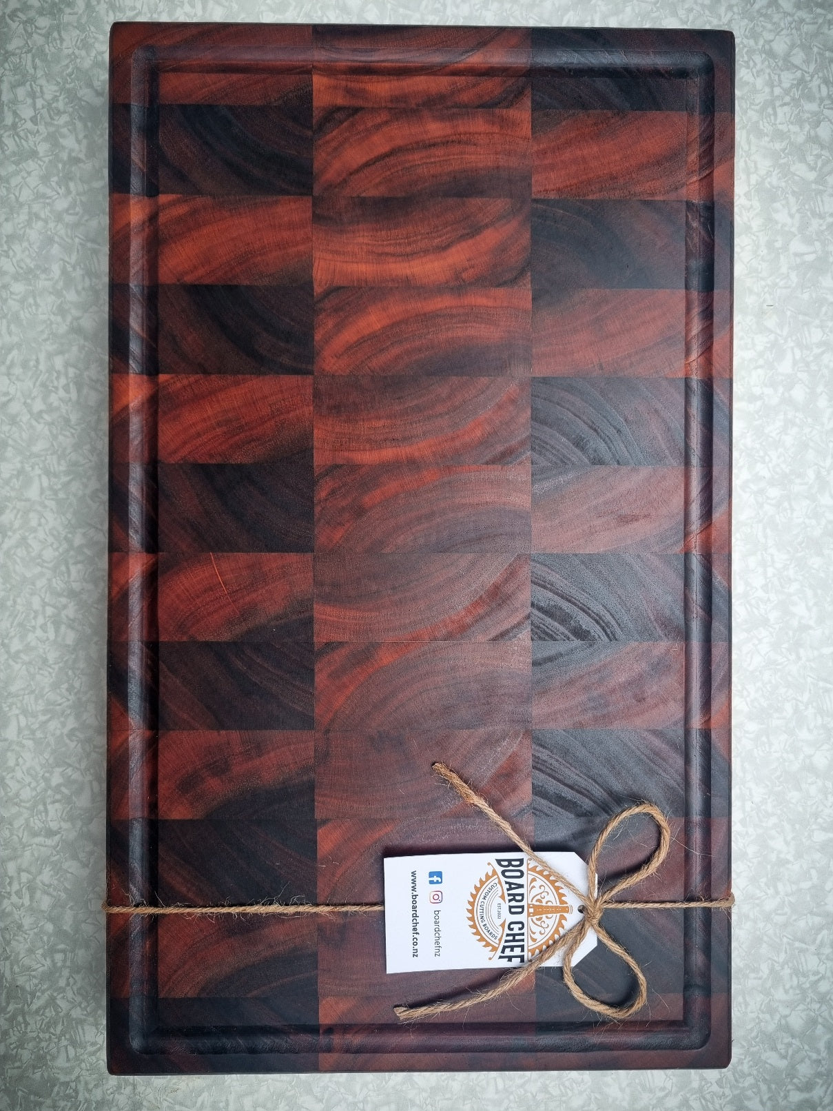 End-Grain Cutting Board - Blackwood 45x27x5cm
